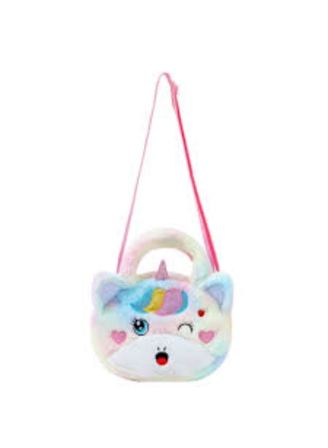 Little Girl Shoulder Bag/Children's Unicorn Plush Purse/Crossbody Bag/Cute Unicorn Backpack Bag/Girls Travel Rainbow Schoolbag/Fashion Shoulder Bag Zipper Purse Girls Teenage Women's Gift - Image 2
